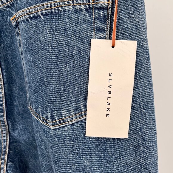 Slvrlake London Jeans Size 32 High Rise Straight Leg Cotton Denim USA Made - Picture 7 of 14